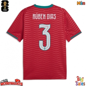 Portugal Ruben Dias #3 Replica Home Stadium Shirt World Cup 2026 Short Sleeve
